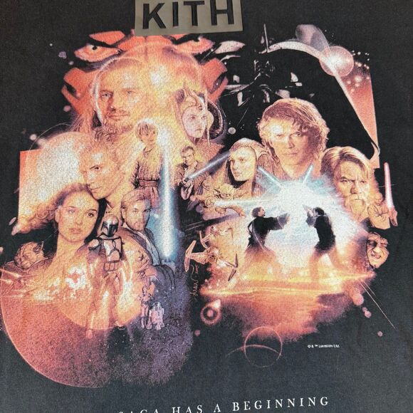 Kith x STAR WARS Beginning Vintage Tee Black (FW21) Sz Small - Picture 3 of 7